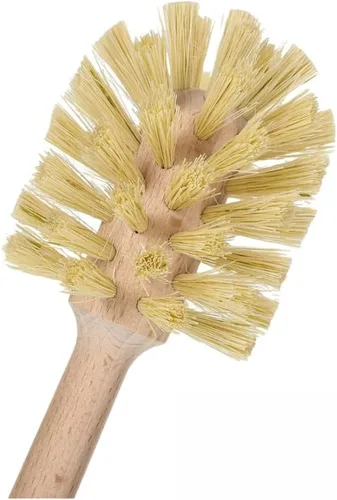 Vista 8 de husMait Cepillo extra largo para botellas con mango de madera, limpiador de botellas de agua de 14 pulgadas con cerdas fuertes para lavar frascos