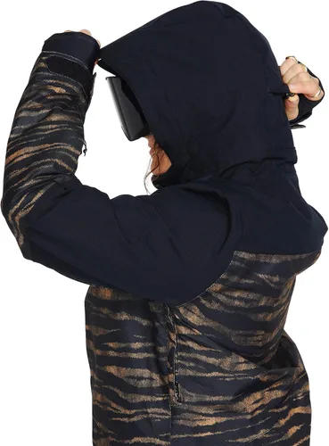Vista 9 de Volcom Shelter 3D - Chaqueta con capucha para mujer, con aislamiento elástico, para snowboard, esquí, invierno