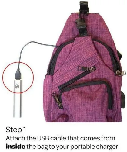 Vista 35 de Nupouch Mochila cruzada antirrobo, carga USB, mochila ligera para viajes, senderismo, todos los días