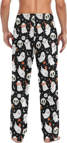 Vista 5 de Aslsiy Pantalones de pijama navideños para hombre de Candy Cane