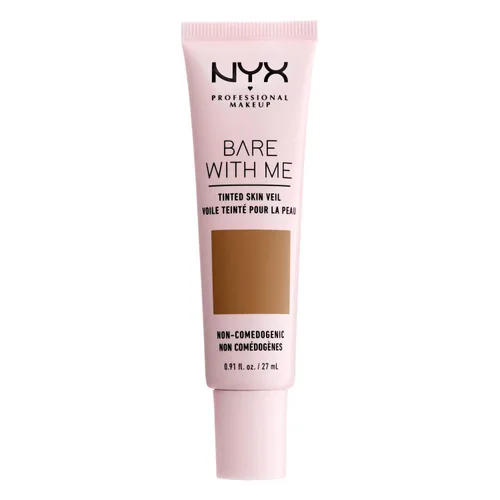 Vista 9 de NYX PROFESSIONAL MAKEUP Bare With Me - Velo de piel tintado, crema BB ligera, color beige camel Beige caramelo