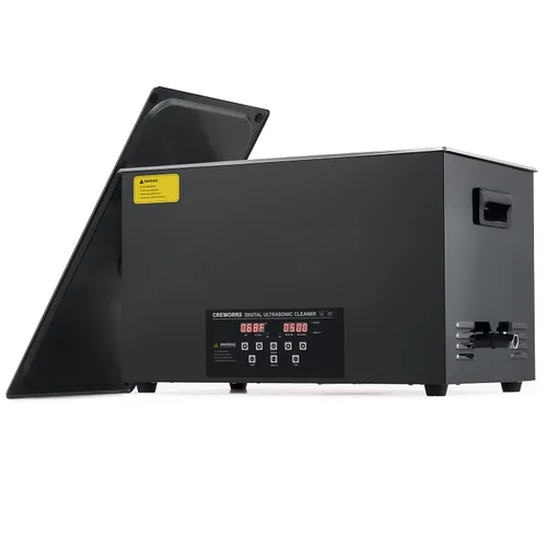 Vista 15 de CREWORKS 2L Máquina de Limpieza Ultrasónica Digital con Modo Degas y Suave, Limpiador Ultrasónico de 60W con Calentador y Temporizador, Limpiador