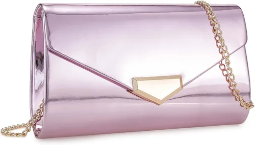 Vista 11 de CHARMING TAILOR Bolso de embrague de PU para mujer, bolso de mano elegante para ocasiones especiales