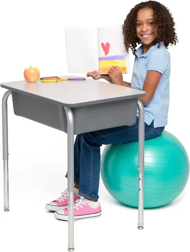 Vista 8 de Balón de equilibrio, el asiento sin ruedas es una silla flexible para la escuela, la oficina o el hogar