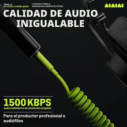 Vista 5 de AIAIAI TMA-2 Studio Wireless+ Auriculares sobre oreja, tecnología W+ Link, construcción totalmente modular, audio inalámbrico sin comprimir, cojines