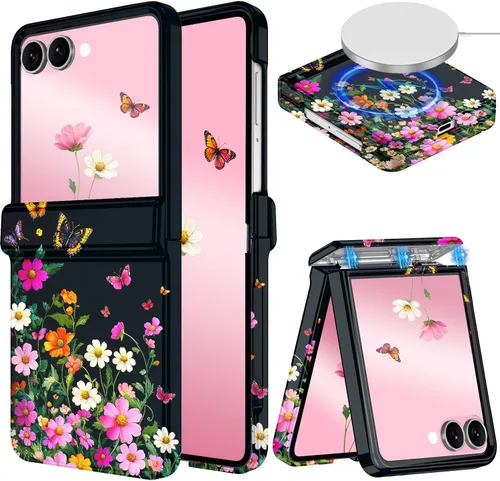 Vista 15 de Hekodonk Funda para Galaxy Z Flip 7, compatible con MagSafe, protector de pantalla integrado, protección de bisagra, magnética, delgada, a prueba