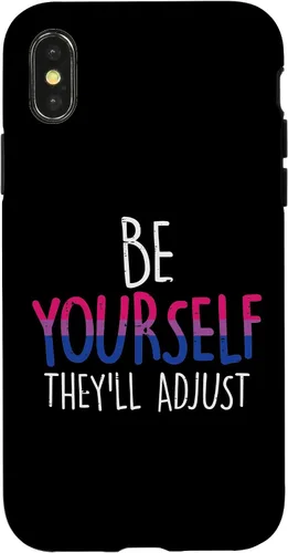 Vista 4 de Funda para iPhone 15 Be Yourself They Will Adjust LGBTQ Bisexual Flag Gay Pride Bi