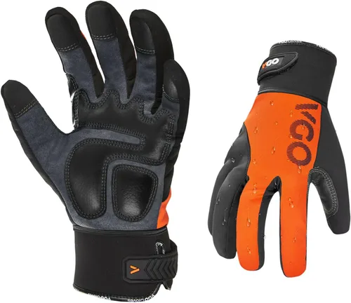 Vista 8 de Vgo 3M C100 - Guantes de trabajo de invierno de cuero sintético forrados (SL8777FW)
