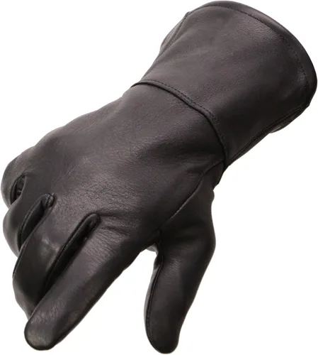 Vista 2 de Milwaukee Leather, guantes térmicos de piel de ciervo, para hombre, negro G317