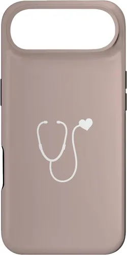 Vista 27 de Pink Taupe - Funda con estetoscopio de corazón para enfermera o doctor para iPhone 17