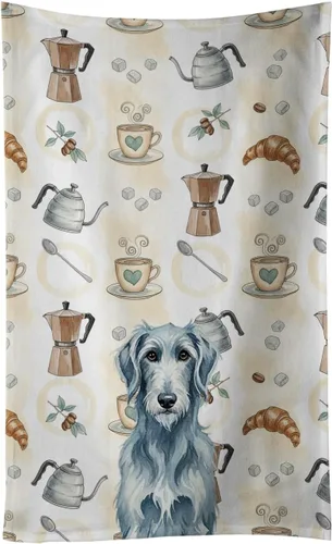Vista 288 de Caroline's Treasures Afghan Hound - Toalla de cocina para barra de café, terciopelo frontal y lazo de algodón, lavable a máquina Sabueso afgano