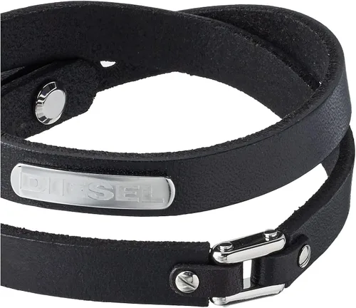 Vista 2 de Diesel Pulsera de acero inoxidable y cuero para todo género