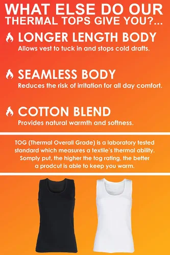 Vista 5 de HEAT HOLDERS - Chaleco sin mangas para mujer de algodón de forro polar térmico