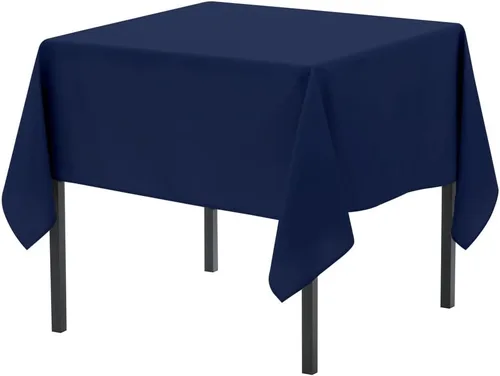 Vista 90 de Pomp - Mantel premium de poliéster con estampado abstracto de 52 x 52 pulgadas cuadradas Tela de fácil cuidado, resistente a arrugas y manchas