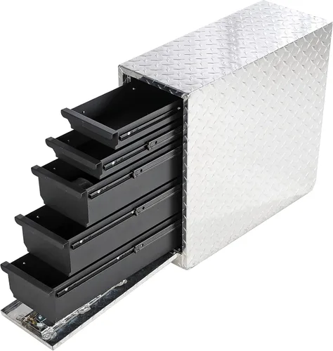 Vista 8 de Dee Zee DZ95D Caja de herramientas para compartimiento de rueda de acero con cajones