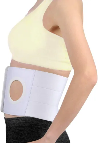 Vista 5 de Cinturón de ostomía médica para hombres o mujeres, cinturón de soporte para hernia de ostomía, faja abdominal para estoma, refuerzo, banda abdominal