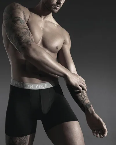 Vista 3 de Kenneth Cole Ropa interior para hombre Calzoncillos tipo bóxer de microfibra con bolsa Paquete de 3 calzoncillos tipo bóxer de rendimiento