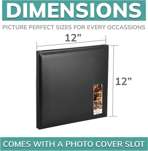 Vista 2 de Marcos para cabina de fotos – Álbum de cabina de fotos de 12 x 12 pulgadas, álbum encuadernado con poste de carga superior, 50 páginas