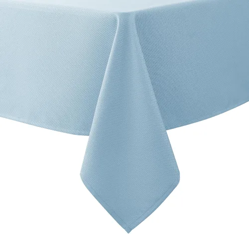 Vista 89 de Biscaynebay Auqa - Mantel cuadrado de 54 x 54 pulgadas, mantel de tela con tarjeta azul Auqa, pequeño, plegable, resistente al agua, para cocina