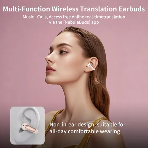 Vista 4 de Auriculares de traducción AI impulsados por ChatGPT, traductor en tiempo real 3 en 1 con clip (más de 165 idiomas) Audífonos inteligentes