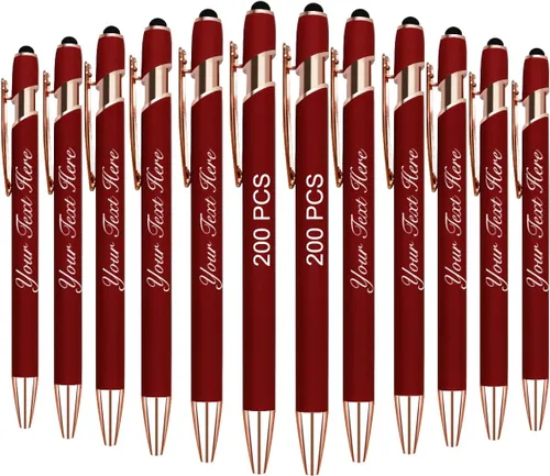 Vista 8 de 10 bolígrafos personalizados con nombre y texto para mujeres y hombres, bolígrafos personalizados con grabado gratis, regalos para negocios