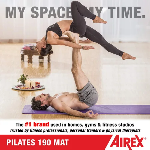 Vista 4 de AIREX Pilates 190 - Esterilla de ejercicios para yoga, terapia física, rehabilitación, equilibrio y ejercicios de estabilidad Negro