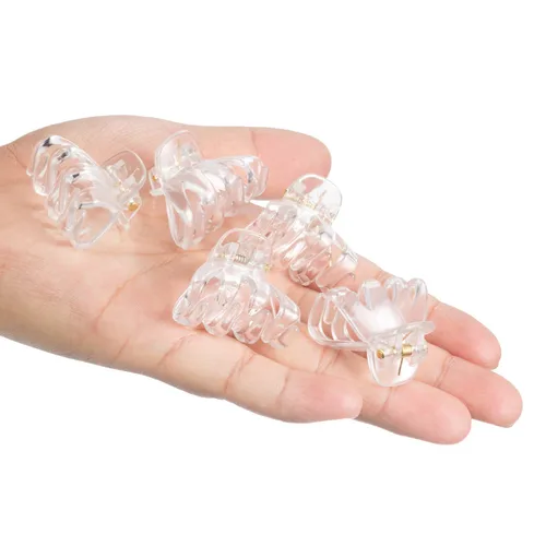 Vista 5 de 24 clips de mandíbula de pulpo pequeños de 1.2 pulgadas, antideslizantes, para mujeres y niñas (transparente)