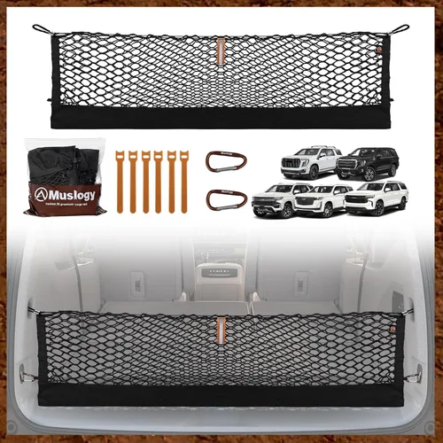 Vista 49 de Muslogy Red de carga para maletero estilo sobre compatible con accesorios Jeep Grand Cherokee L 2021-2024 2025, organizador de maletero de ajuste