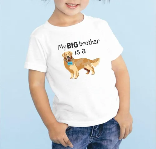 Vista 4 de My Big Brother is a Golden Retriever - Body para bebé unisex
