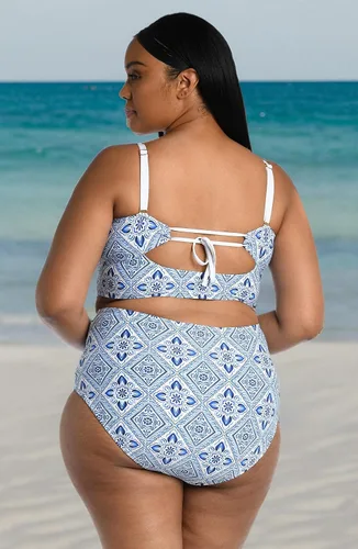 Vista 5 de La Blanca Top de bikini bandeau The Groove para mujer Capri Blue/ Mediterranean Breeze