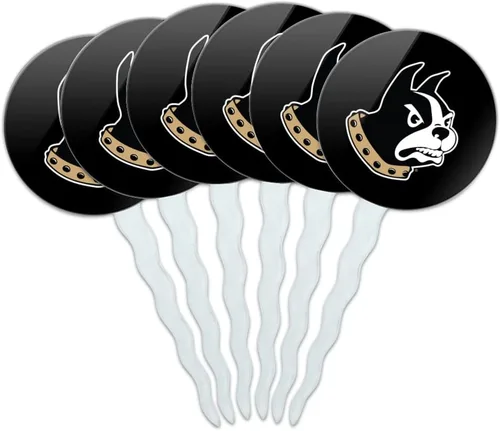 Vista 49 de Abilene Christian - Juego de 6 palillos para cupcakes con logotipo secundario