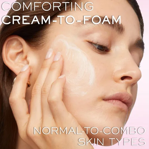 Vista 2 de Lancôme Créme Mousse Confort - Limpiador facial espumoso Limpiador en crema reconfortante y removedor de maquillaje con aceite de rosa mosqueta