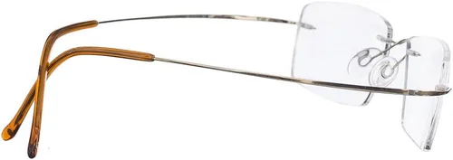 Vista 4 de Jcerki Lentes de lectura bifocales de aleación de titanio súper ligeros, para hombres y mujeres, lentes de lectura sin montura + estuche para lentes