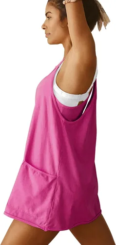 Vista 5 de Vestido atlético para mujer, minivestido de tiro caliente, pantalones cortos integrados, vestido de entrenamiento de verano, vestido de moda 2025
