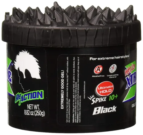 Vista 2 de Wet Line Xtreme Reaction Black Ultimate Hold Gel de 8.8 onzas