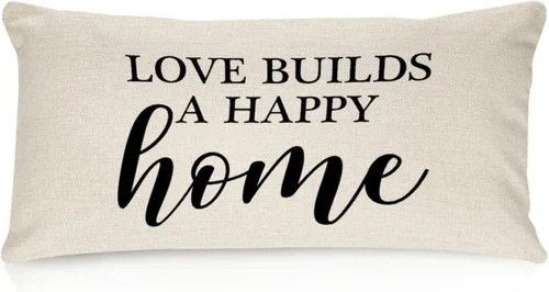 Vista 27 de Better When We are Together - Fundas de almohada lumbar de 12 x 20 pulgadas con citas divertidas de algodón y lino para sofá, decoración de sala
