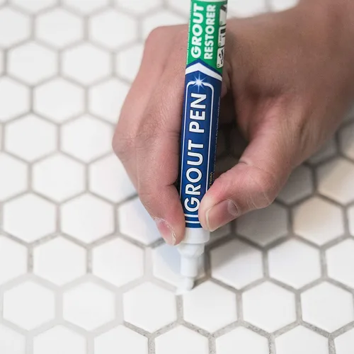 Vista 8 de Grout Pen - Marcador de pintura de lechada para azulejos blancos, punta estrecha de 0.197 pulgadas (0.2 fl oz), paquete de 3