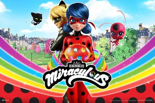 Vista 5 de Milagrosa mariquita y gato negro milagros serie de televisión de dibujos animados película mariquita milagrosa mercancía milagrosa mariquita póster