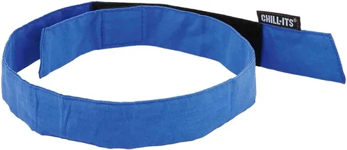 Vista 2 de Ergodyne Chill Its 6705 - Bandana de enfriamiento, cristales de polímero evaporativo para alivio de enfriamiento, ajuste rápido y seguro, paquete