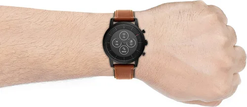 Vista 4 de Fossil Reloj inteligente híbrido Collider HR para hombre con pantalla de lectura siempre encendida frecuencia cardíaca seguimiento de actividad