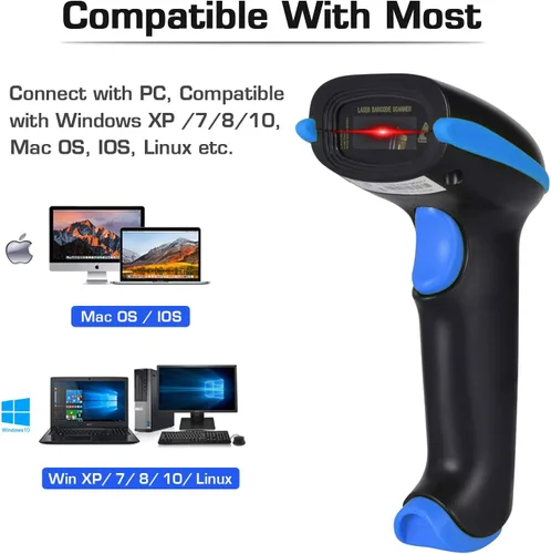 Vista 13 de WoneNice lector de código de barras con cable USB inalámbrico del escáner