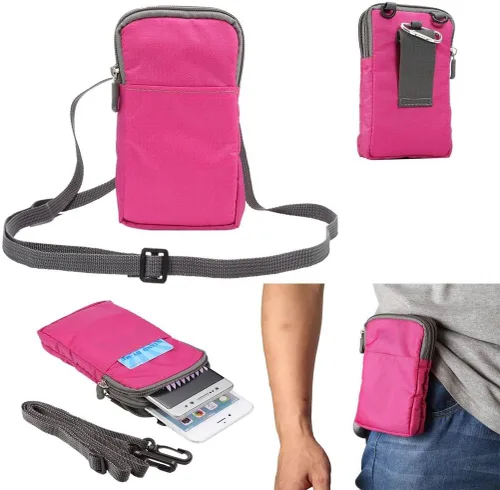 Vista 22 de Bolsa universal para teléfono celular, riñonera multiusos, para la cintura, para deportes al aire libre, funda para llevar teléfonos móviles