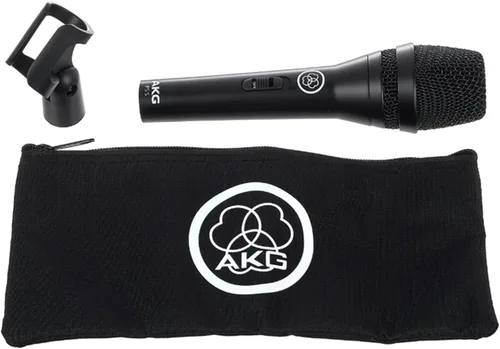 Vista 5 de AKG Pro Audio P5 S Micrófono vocal dinámico supercardioide de alto rendimiento con interruptor de encendido/apagado, micrófono con cable XLR