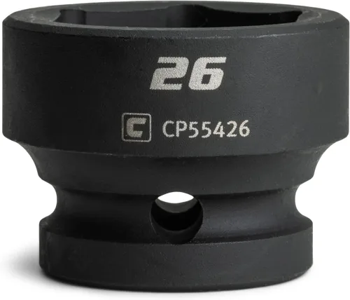 Vista 23 de Capri Tools Zócalo de impacto rechoncho de 0.394 in, accionamiento de 1/2", 6 puntos, métrico, CP55410