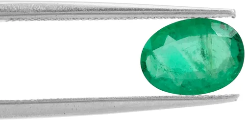 Vista 2 de MinigemsCraft - Esmeralda colombiana ovalada facetada de 0.70 quilates, piedra preciosa natural de color verde, 1 unidad, Gema, esmeralda