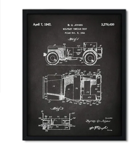 Vista 41 de Andaz Press Póster de decoración de pared con estampado de patente de pizarra, 8.5 x 11 pulgadas, aviones, trenes, automóviles, póster de patente