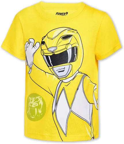Vista 4 de Power Rangers Boys Short Sleeve T-Shirt 4 Pack for Little Kids RedYellowBlueGreen