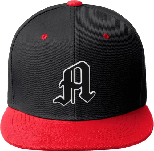 Vista 806 de Daxton Gorra clásica con visera de billete plano con letras del alfabeto inglés antiguo de la A a la Z