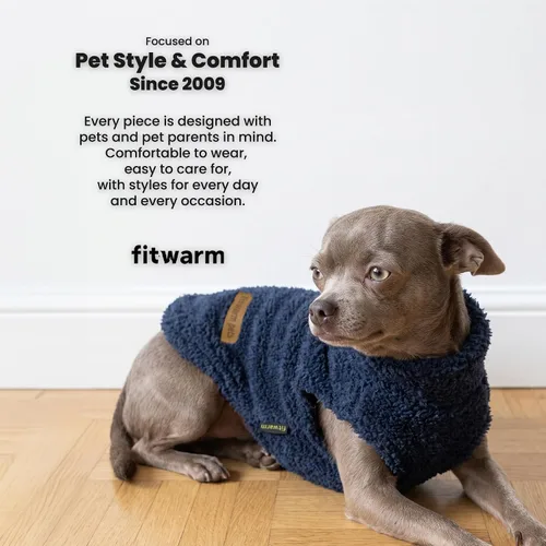 Vista 5 de Fitwarm Paquete de 2 Suéteres de Forro Polar a Rayas para Perros, Ropa Cálida de Invierno para Perros Pequeños Machos y Hembras, Atuendo Mullido