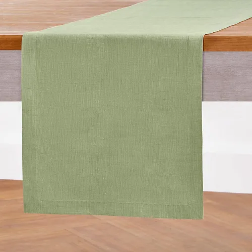 Vista 33 de Solino Home - Camino de mesa de lino natural claro, 14 x 36 pulgadas, Athena, para Acción de Gracias, Navidad, vacaciones, lavable a máquina